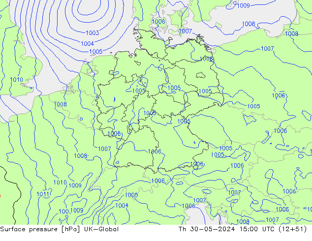 Luchtdruk (Grond) UK-Global do 30.05.2024 15 UTC