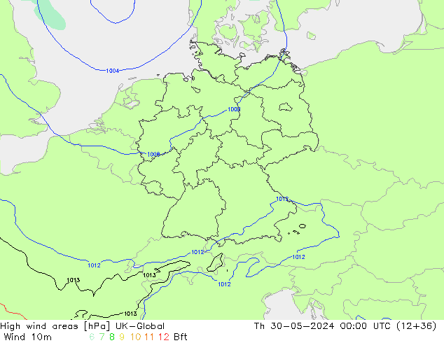 High wind areas UK-Global Qui 30.05.2024 00 UTC