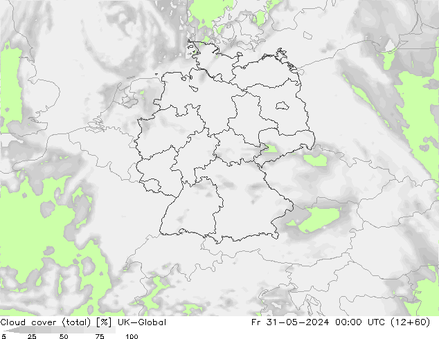 Nuages (total) UK-Global ven 31.05.2024 00 UTC