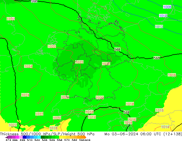 Thck 500-1000hPa UK-Global Seg 03.06.2024 06 UTC