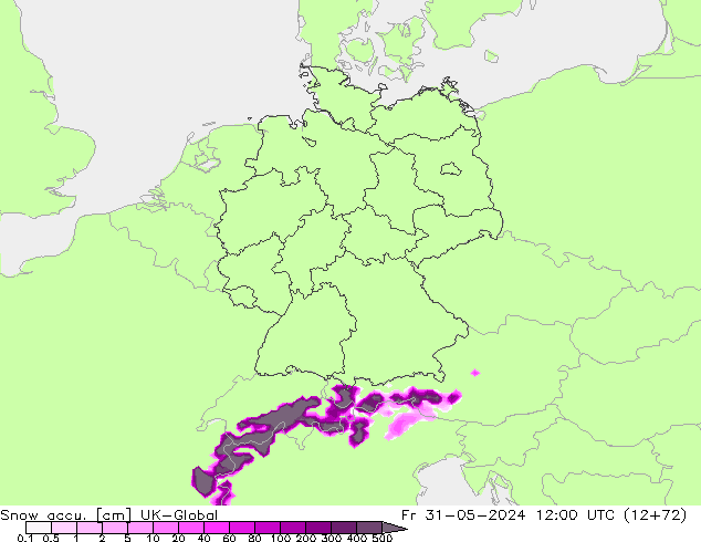 Snow accu. UK-Global Pá 31.05.2024 12 UTC