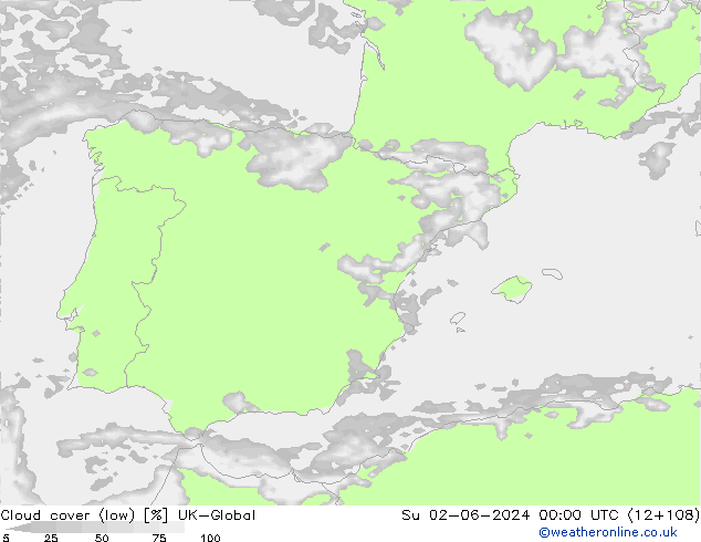 zachmurzenie (niskie) UK-Global nie. 02.06.2024 00 UTC