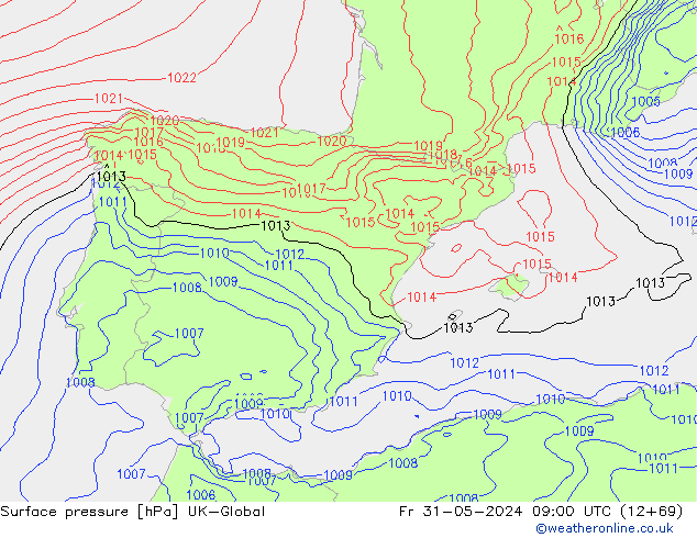 Yer basıncı UK-Global Cu 31.05.2024 09 UTC