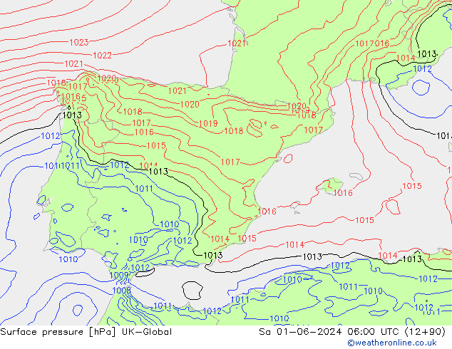 ciśnienie UK-Global so. 01.06.2024 06 UTC