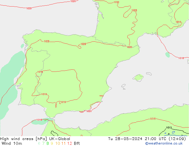 Windvelden UK-Global di 28.05.2024 21 UTC