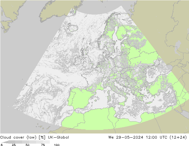 Nuages (bas) UK-Global mer 29.05.2024 12 UTC
