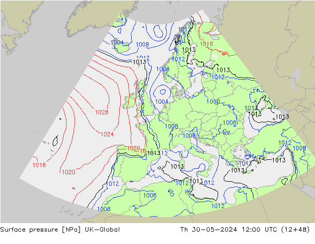 pression de l'air UK-Global jeu 30.05.2024 12 UTC