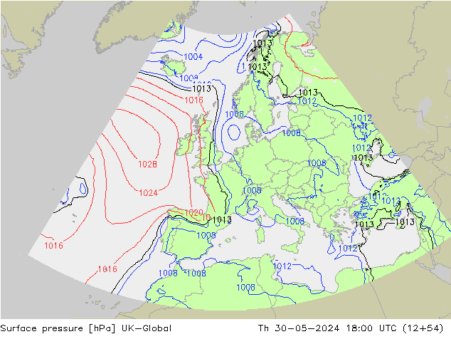 pression de l'air UK-Global jeu 30.05.2024 18 UTC