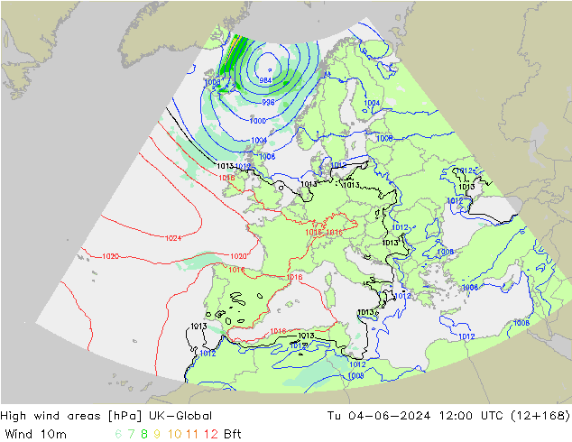 High wind areas UK-Global Tu 04.06.2024 12 UTC