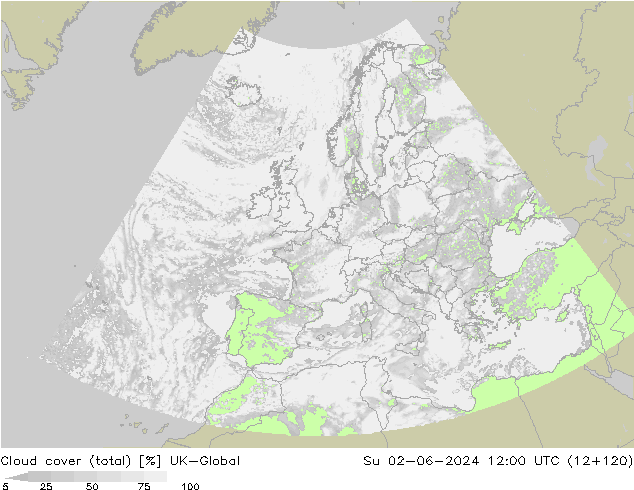 Wolken (gesamt) UK-Global So 02.06.2024 12 UTC