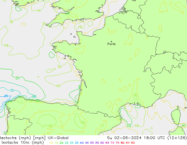 Isotachs (mph) UK-Global  02.06.2024 18 UTC