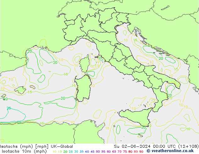 Isotachs (mph) UK-Global Dom 02.06.2024 00 UTC