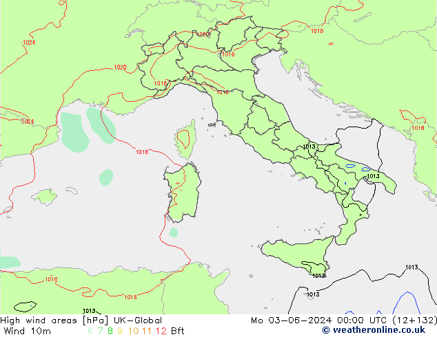 High wind areas UK-Global Po 03.06.2024 00 UTC