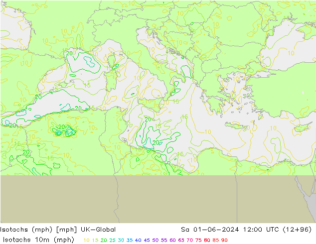 Isotachs (mph) UK-Global  01.06.2024 12 UTC