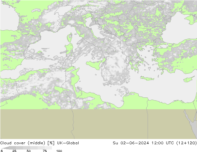 Bewolking (Middelb.) UK-Global zo 02.06.2024 12 UTC