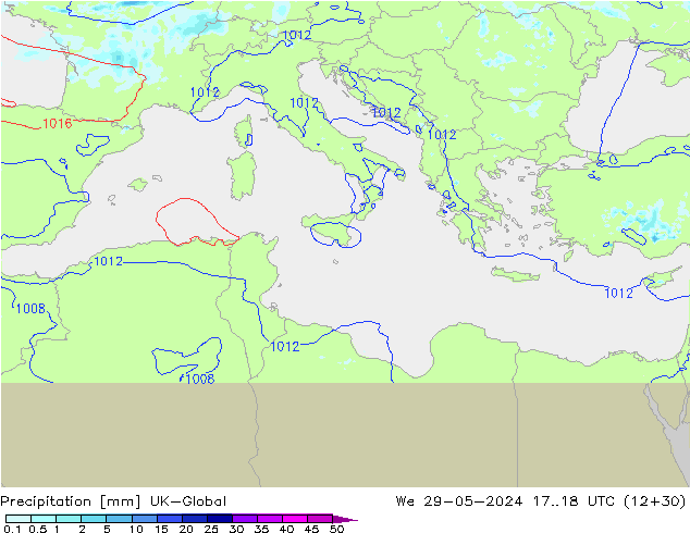 precipitação UK-Global Qua 29.05.2024 18 UTC