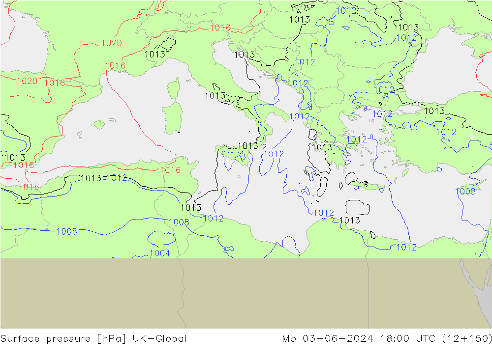 Pressione al suolo UK-Global lun 03.06.2024 18 UTC