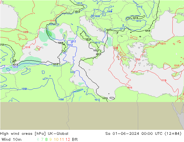 High wind areas UK-Global Sa 01.06.2024 00 UTC