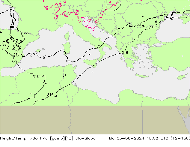 Géop./Temp. 700 hPa UK-Global lun 03.06.2024 18 UTC
