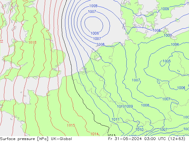 Presión superficial UK-Global vie 31.05.2024 03 UTC