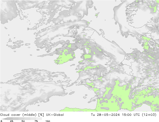 Cloud cover (middle) UK-Global Tu 28.05.2024 15 UTC