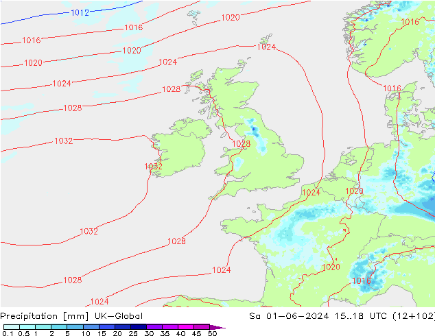 precipitação UK-Global Sáb 01.06.2024 18 UTC