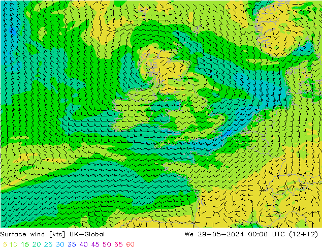 ветер 10 m UK-Global ср 29.05.2024 00 UTC