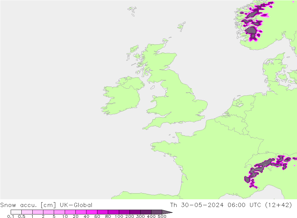 Snow accu. UK-Global  30.05.2024 06 UTC