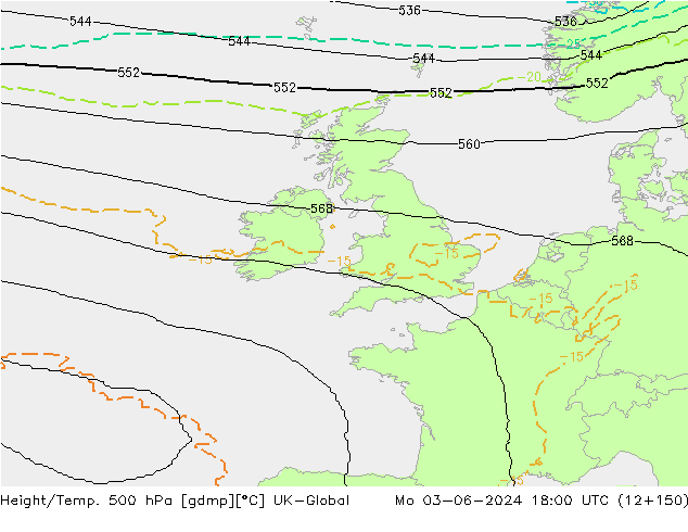 Géop./Temp. 500 hPa UK-Global lun 03.06.2024 18 UTC