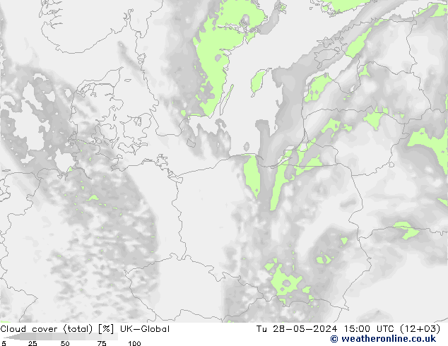 zachmurzenie (suma) UK-Global wto. 28.05.2024 15 UTC