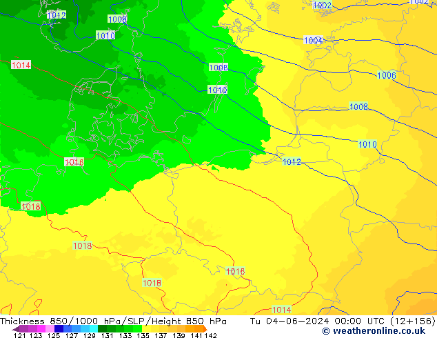 Thck 850-1000 hPa UK-Global wto. 04.06.2024 00 UTC
