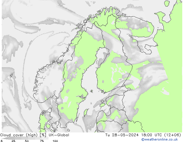 Wolken (hohe) UK-Global Di 28.05.2024 18 UTC