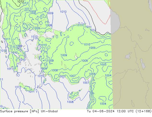 Yer basıncı UK-Global Sa 04.06.2024 12 UTC