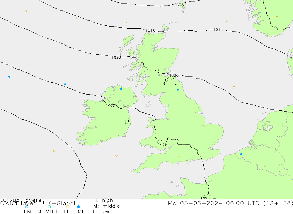 Cloud layer UK-Global Mo 03.06.2024 06 UTC