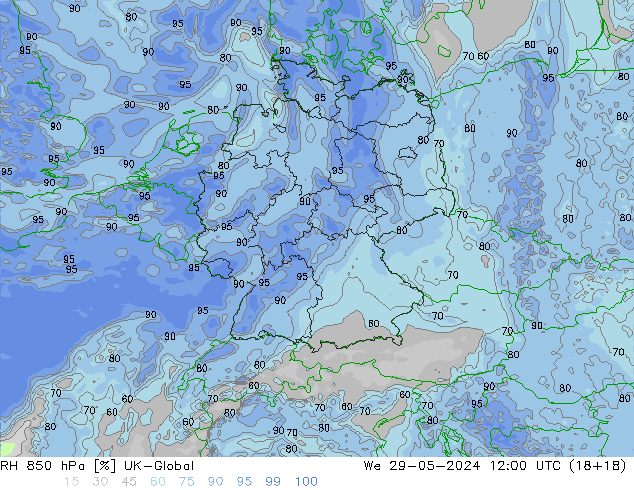 RV 850 hPa UK-Global wo 29.05.2024 12 UTC