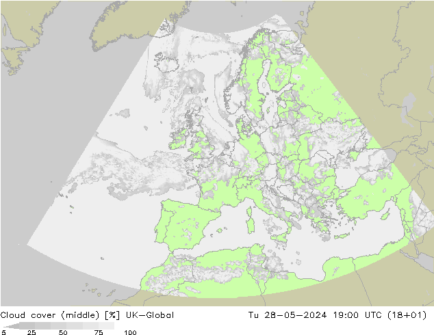 Cloud cover (middle) UK-Global Tu 28.05.2024 19 UTC