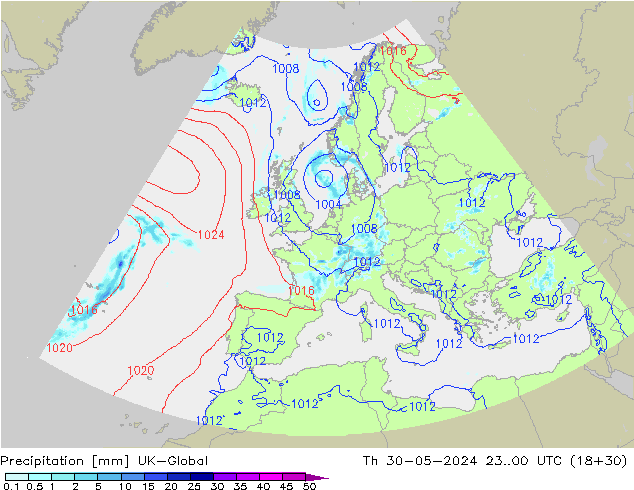 Neerslag UK-Global do 30.05.2024 00 UTC