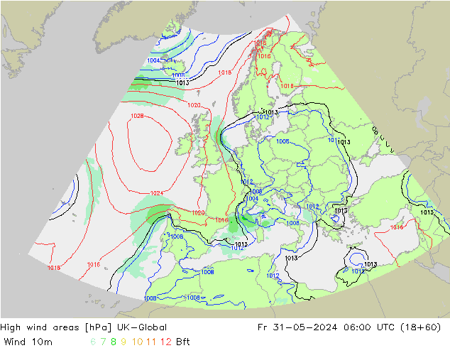 High wind areas UK-Global vie 31.05.2024 06 UTC