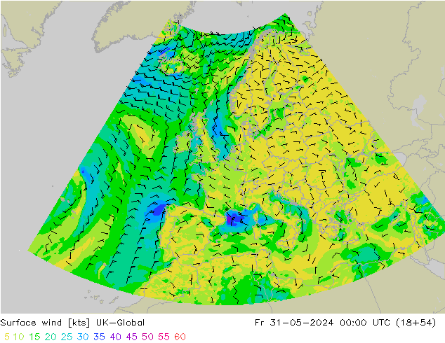 ветер 10 m UK-Global пт 31.05.2024 00 UTC