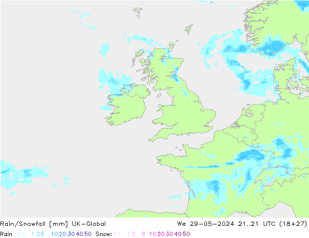 Rain/Snowfall UK-Global We 29.05.2024 21 UTC