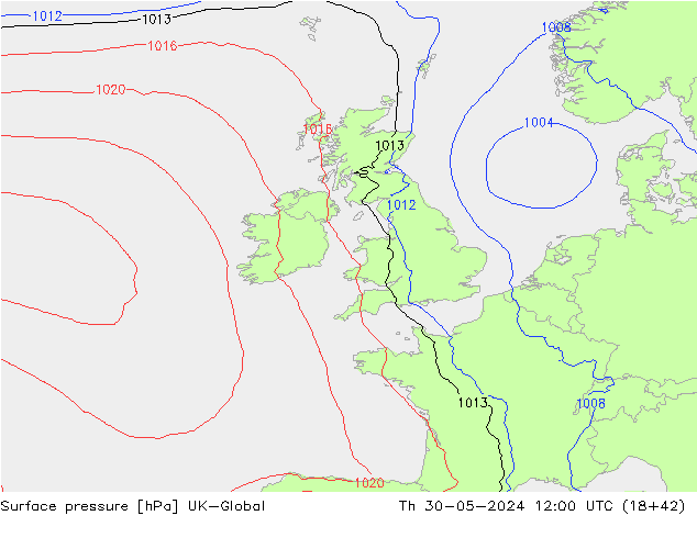 Luchtdruk (Grond) UK-Global do 30.05.2024 12 UTC