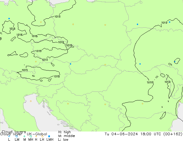 Cloud layer UK-Global вт 04.06.2024 18 UTC