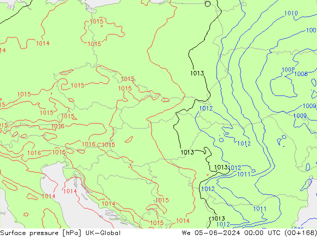 Presión superficial UK-Global mié 05.06.2024 00 UTC