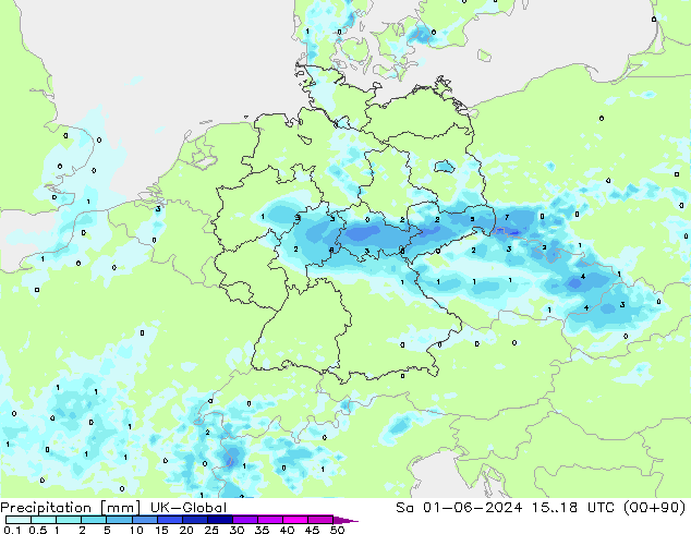 Srážky UK-Global So 01.06.2024 18 UTC