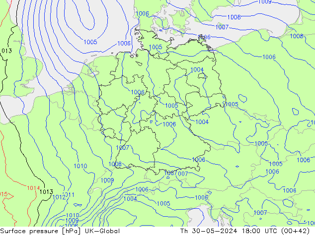Luchtdruk (Grond) UK-Global do 30.05.2024 18 UTC
