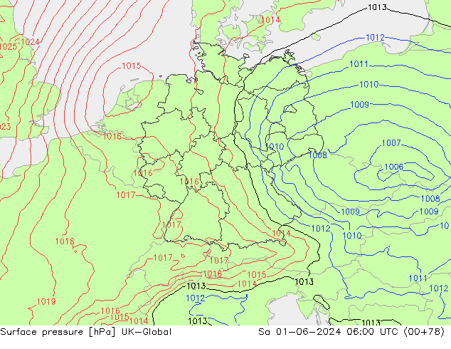 pressão do solo UK-Global Sáb 01.06.2024 06 UTC