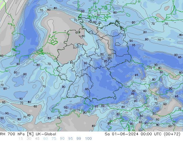 RH 700 hPa UK-Global Sa 01.06.2024 00 UTC