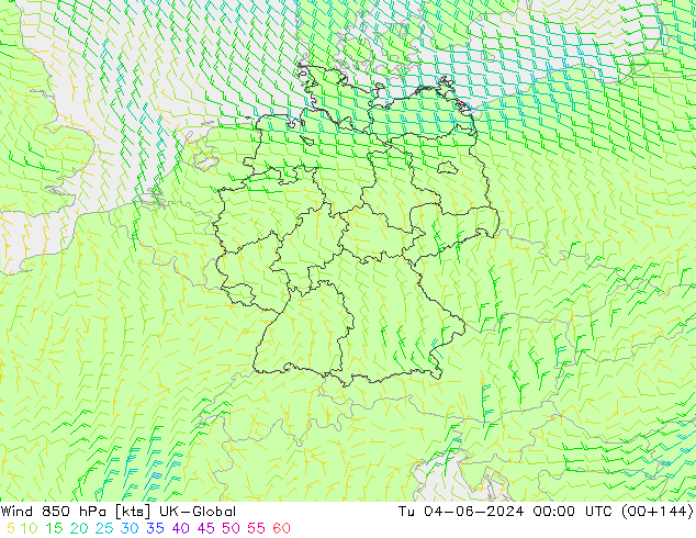 Viento 850 hPa UK-Global mar 04.06.2024 00 UTC