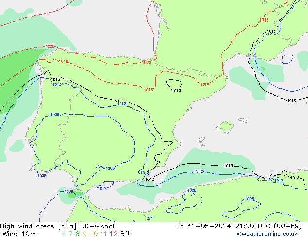 High wind areas UK-Global пт 31.05.2024 21 UTC