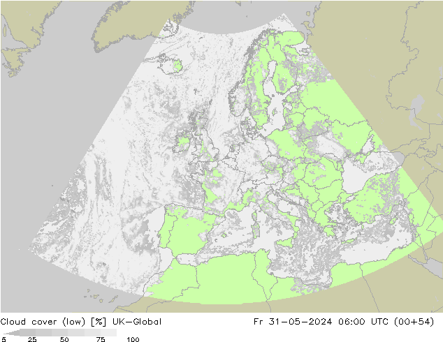 zachmurzenie (niskie) UK-Global pt. 31.05.2024 06 UTC